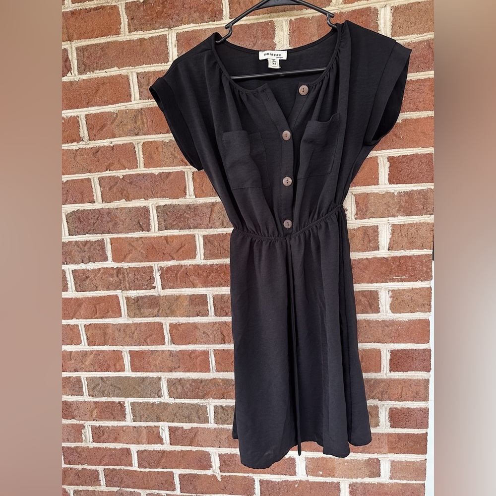 XS Black Monteau Dress